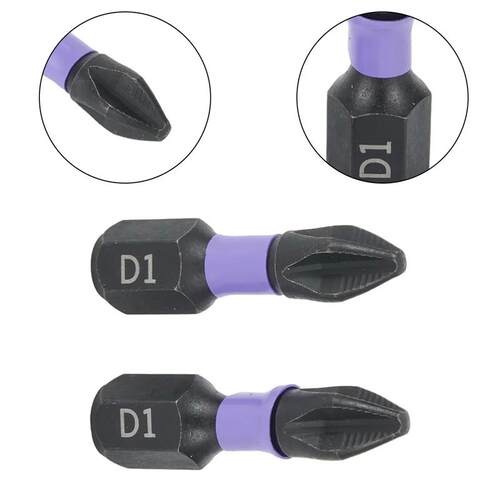 2pc Non-slip Cross Screwdriver PH2 Magnetic Batch Head High