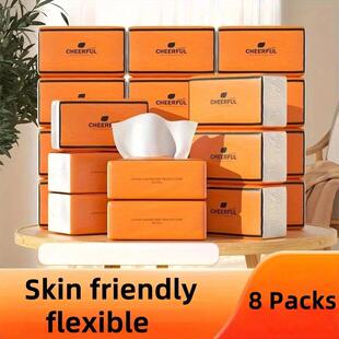 Zhihu Orange Air Cushion Tissue 4 Layer 90 Sheets 8 Bags Neu