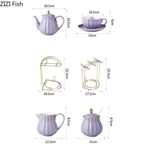 轻咖啡杯和茶碟设置牛奶壶糖壶咖啡Ap