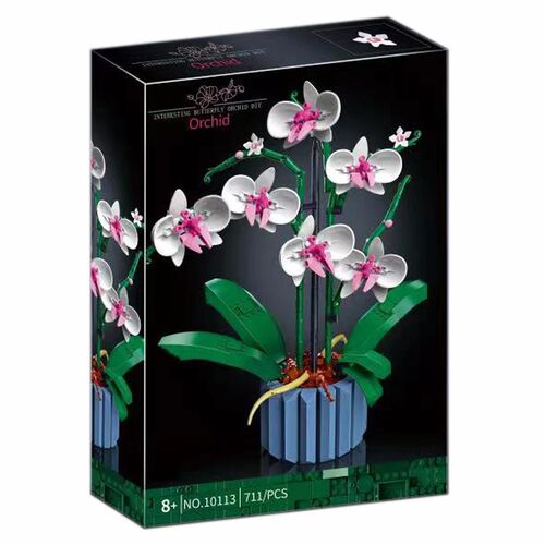 Moc Bouquet Orchid block flower Succulents Potted Building B