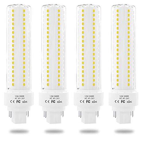 Lustaled Gx24q/G24q 4-Pin Base Light Bulbs, 12W Gx24 LED