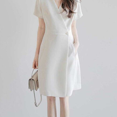 Summer New Style Small White Commuter High-end Dress Tight W
