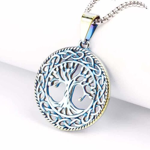 Stainless Steel Round Wishing tee Pendant Steel Titanium tee