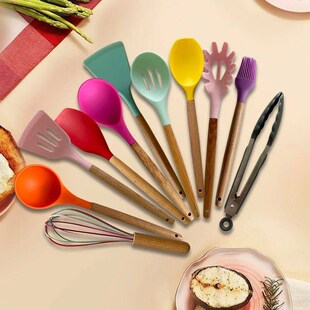 12PCS Silicone Non-Stick Cookware Kitchen Utensils Set for K