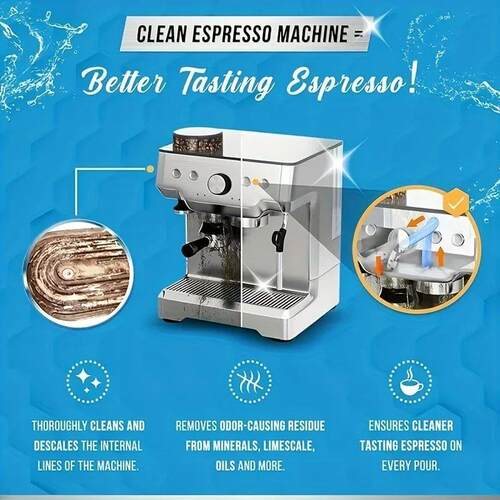 Espresso Machine Cleaning Tablets Descaling-Backflush Oil Re