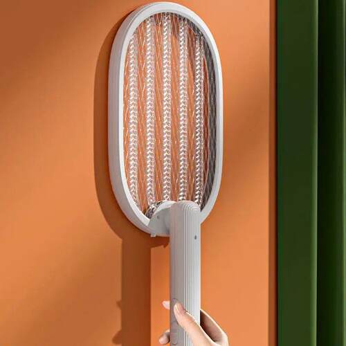 Rechargeable Fly Racket Foldable Electric Fly Swatter Lamp W