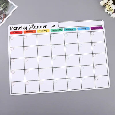 Fridge Sticker Message Board Menu Magnetic Calendar For Frid