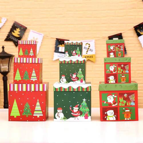 New xmas Party decorations Christmas Eve gift boxes props