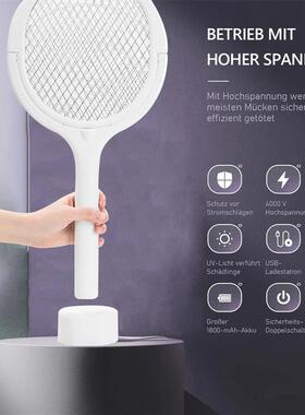 Powerful Electric Fly Swatter Bug Zapper Racket with Safety