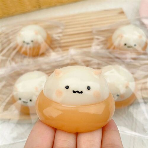 Cat Mochi Taba Squishy Fidget Toy Cute Cat Hamster Silicone