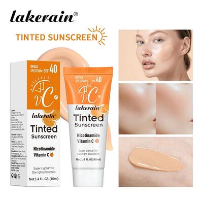 Vitamin C Tinted Sunscreen With SPF 40 Hydrating Mineral Sun