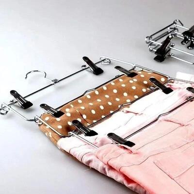 1PC Multilayer Clothes Hangers with 8 Clips Clothing Storage