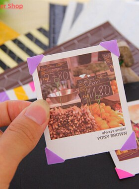 4 set = 408 pcs Colorful Corner Paper Stickers for Pictures