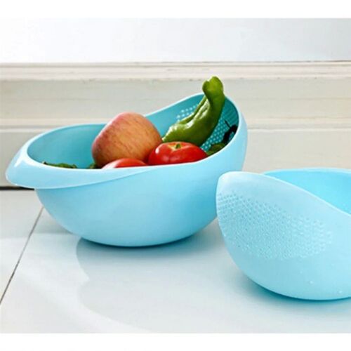 Rice Sieve Plastic Colander Washing Filter Strainer Basket K