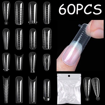 Extension False Nails Art Tips Acrylic Fake Finger Gel Polis