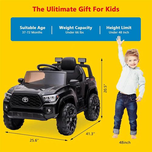 12V Kids Ride on Truck Electric Vehicle Toy with Remote Cont