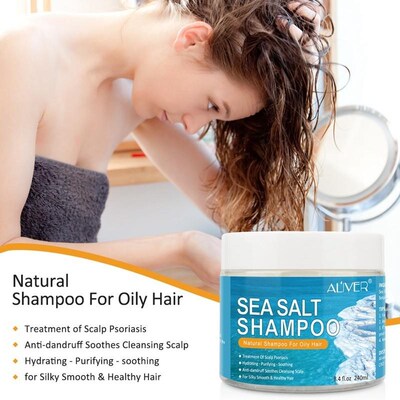 Sea Salt Shampoo Hair Treatment Scalp Psoriasis海盐洗发膏水