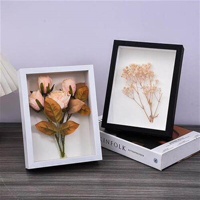 Simple three-dimensional hollow 5cm dried flower photo frame