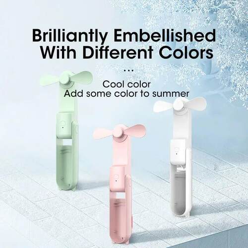 2000mAh Portable Fan USB Rechargeable Cooler Collapsible Han