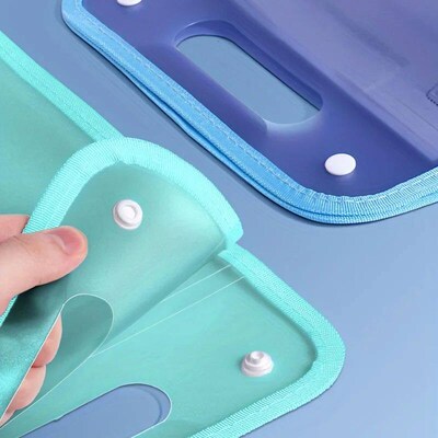 1 A4 Macaron vertical binding file bag Student test paper st