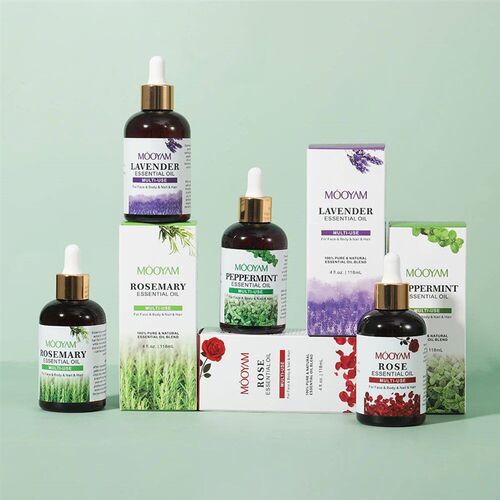 Lavender Essential Oil with Glass Dropper Natural Rose Body