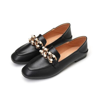 Fashion Shoes for Women Loafers Ladies Slip-on Soft Leather
