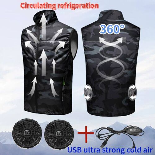 Summer Cool Vest Wearable Refrigeration Fan Vest Air Conditi