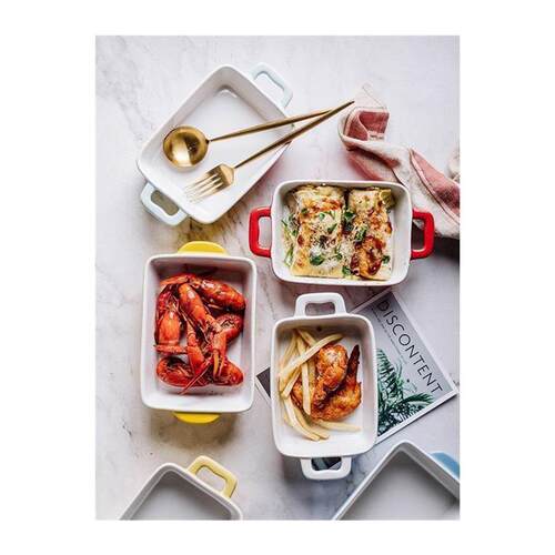 baking tray ceramic cheese casserole oven western food dish