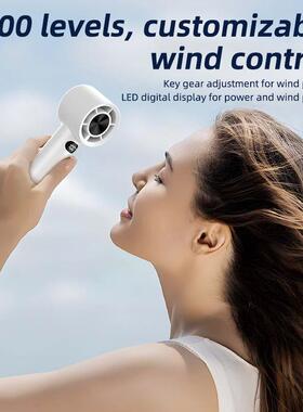 Handheld Fan Portable Hook Turbo Fan Usb Rechargeable Led Di