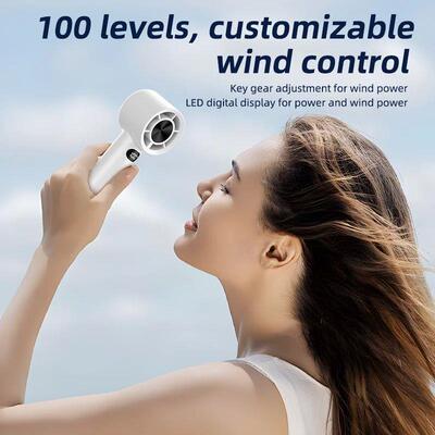 Handheld Fan Portable Hook Turbo Fan Usb Rechargeable Led Di