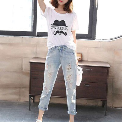 Design Sense Ripped Jeans Womens Small Summer New Light Beg