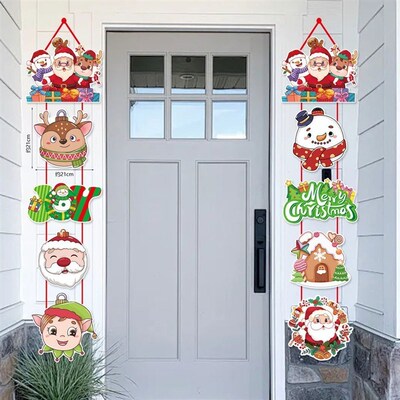 A new Christmas paper door across the border with Santa Clau
