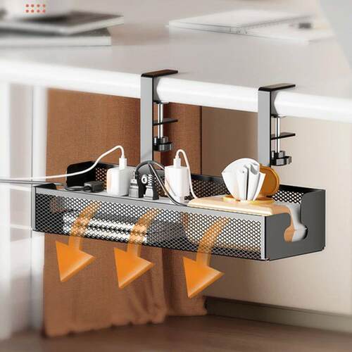 No Drilling Extendable Under Desk Cable Management Metal Cab