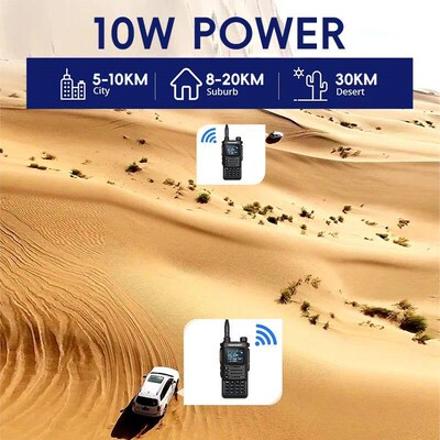 TIDRADIO 2PCS 2nd Gen TD-H8 10W Professional Walkie Talkie P