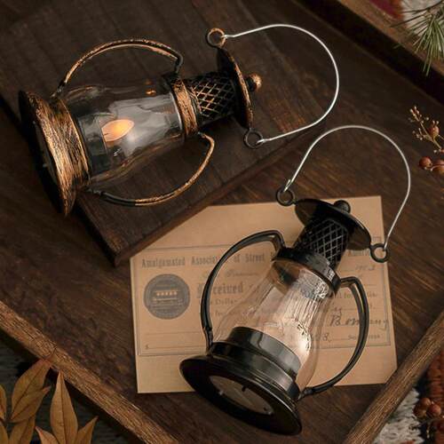 Vintage Metal Flame Light Hanging Lantern Outdoor Lighting L