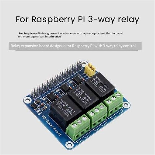 1 PCS 3 Channel Relay Extention Board For Raspberry Pi 5/4B