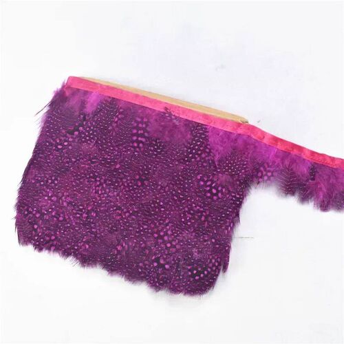 10Meters Guinea Fowl Feather Dress Tassel Fringe Trim Ribbon