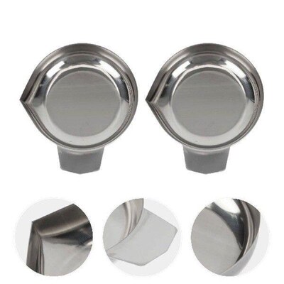 2 Pcs Steel Diamond Scale Pan Accurate Weighing Tray for