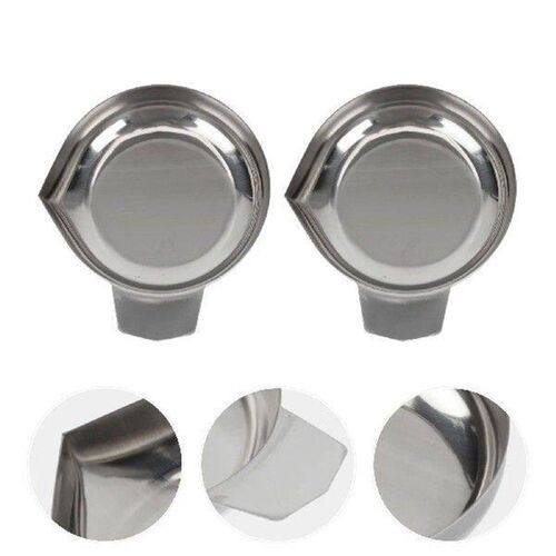 2 Pcs Steel Diamond Scale Pan Accurate Weighing Tray for