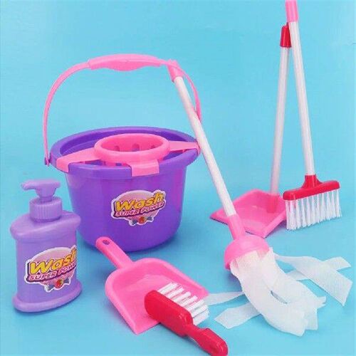 7 Pcs Dustpan Cleaning Mopping Set Child Toys Childrens