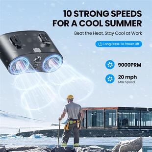 coldSky Portable Waist Fan Upgraded 10 Speeds Personal Fan 2