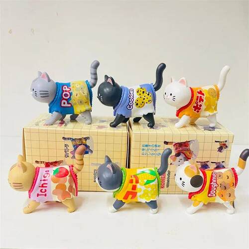 New Cat Blind Box Wearing Candy packaging Snack Cat Figure T