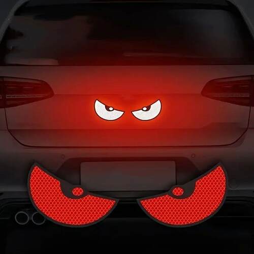 2pcs Car Demon Eye Reflective ers Motorcycle Improve Vehicle