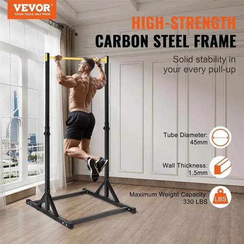 8-Level Height Adjustable Pull Up Bar Stand, Multi-Function