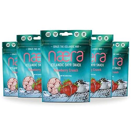 N?ra Icelandic Strawberry Skyr Crunch (5 Pack) Popped Sna