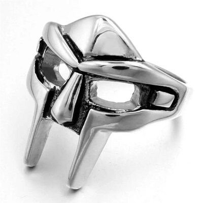 Vintage Goth Mf Doom Mask Adjustable Joint Ring For Men Glad
