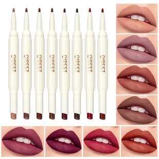 2 In 1 Lip Liner Matte Lipstick Pencil Contour Tint Waterpro