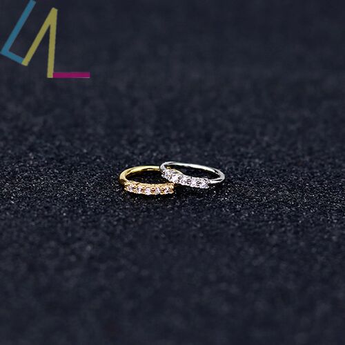 False Piercing Zircon Nose Rings For Women Men Body Jewelry