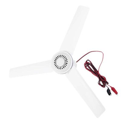 12V+Silent+Ceiling+Fan+19.6inch+Camping+Tent+Hanging+Fan+for