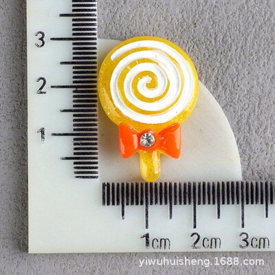 Sparkling Diamond Lollipop Resin Candy Hair Accessory DIY Cr